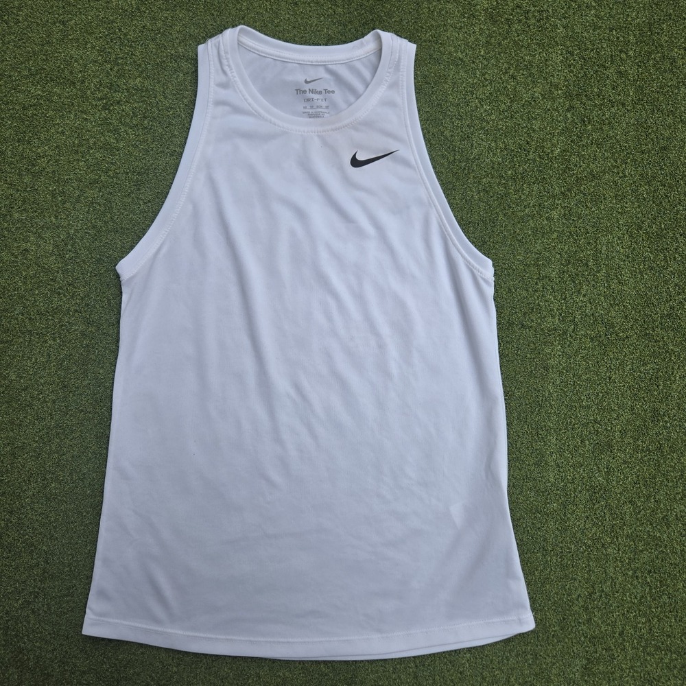 Nike Dri Fit Tank Top Men's Xs White Sleeveless - Picture 2 of 10